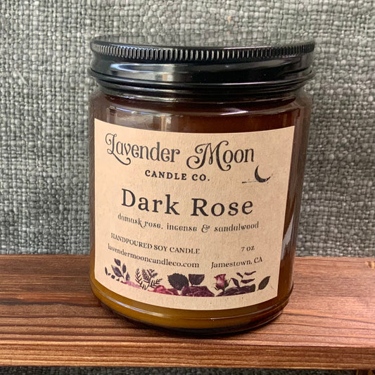 Dark Rose 7 oz Soy Wax Candle
