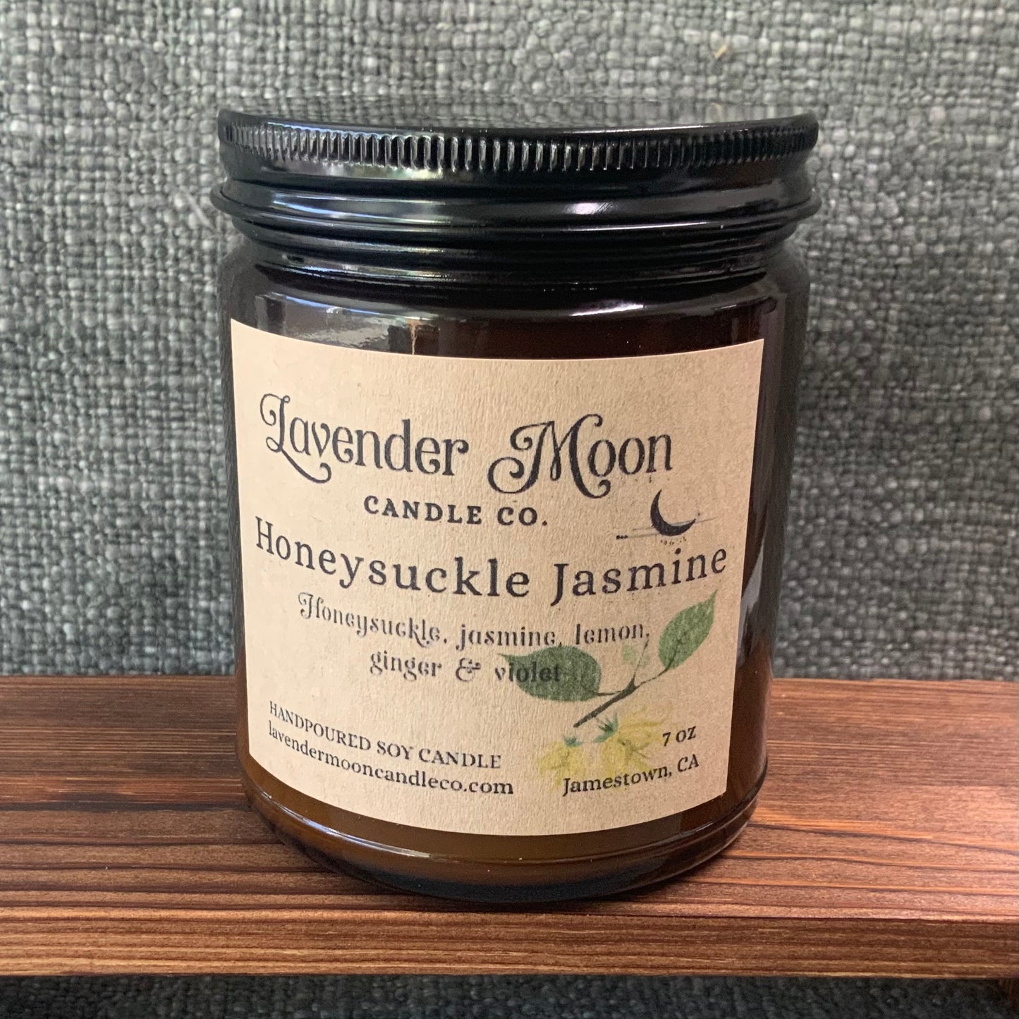 Honeysuckle & Jasmine 7 oz  Soy Wax Candle
