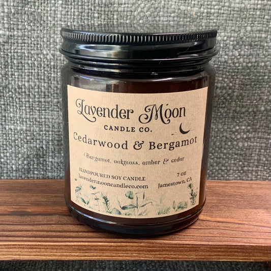 Cedarwood & Bergamot 7 oz Soy Wax Candle