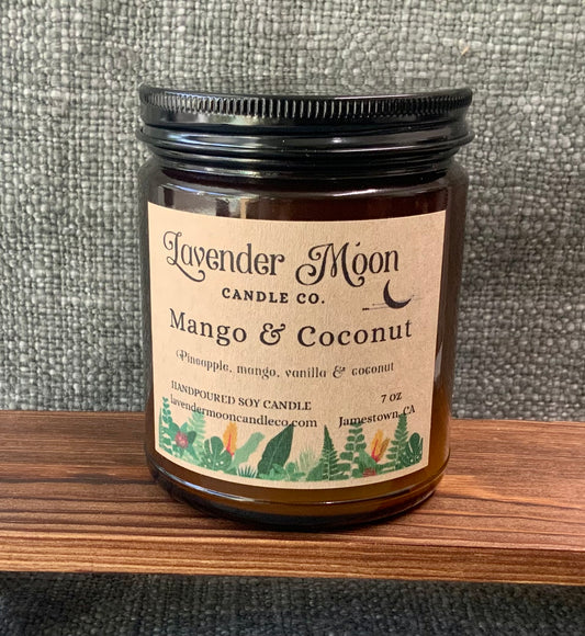 Mango & Coconut 7 oz Soy Wax Candle