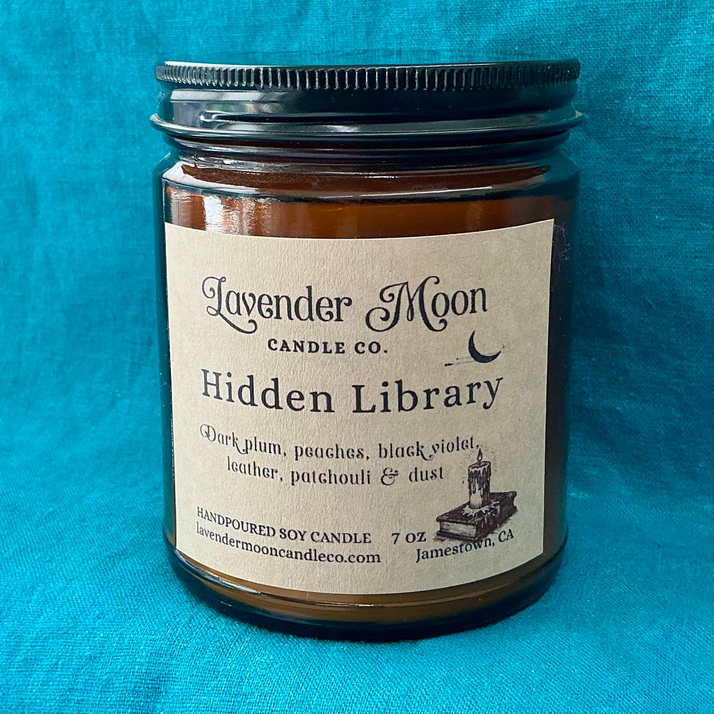 Hidden Library 7 oz soy wax candle